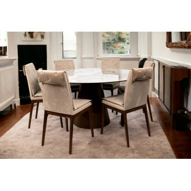 7 piece square discount to round dining set